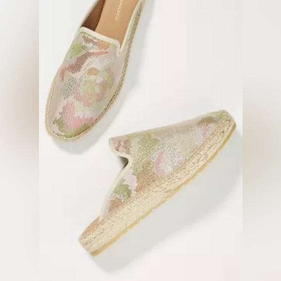 Anthropologie Glittered Camo Espadrilles Size 6.5 - Picture 3 of 8